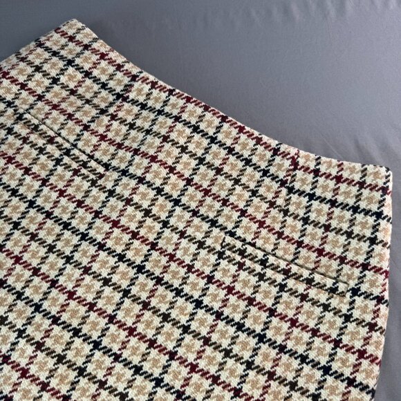 NWT '90s Y2K Rumored Woman's Plaid Houndstooth Lined Mini Skirt Preppy Small - Picture 1 of 8